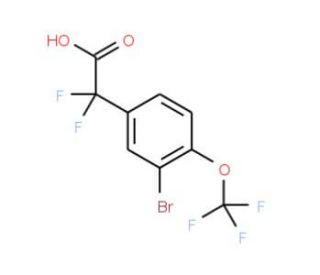 2-(3-Bromo-4-(trifluoromethoxy)phenyl)-2,2-difluoroacetic acid (CAS 1133116-05-8) - chemical structure image