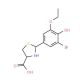 2-(3-Bromo-5-ethoxy-4-hydroxyphenyl)-1,3-thiazolidine-4-carboxylic acid - chemical structure image