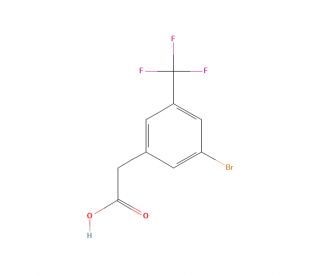 2-[3-Bromo-5-(trifluoromethyl)phenyl]acetic acid (CAS 1161362-01-1) - chemical structure image