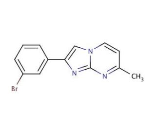 2-(3-Bromo-phenyl)-7-methyl-imidazo[1,2-a]pyrimidine (CAS 864685-42-7) - chemical structure image