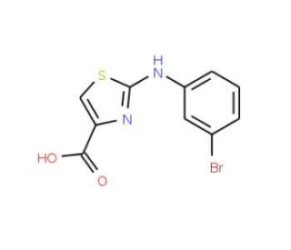2-(3-Bromo-phenylamino)-thiazole-4-carboxylic acid (CAS 728864-99-1) - chemical structure image