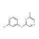 2-(3-Bromophenoxy)-6-methylpyrazine (CAS 915707-60-7) - chemical structure image