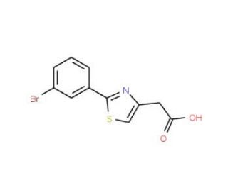 [2-(3-bromophenyl)-1,3-thiazol-4-yl]acetic acid - chemical structure image
