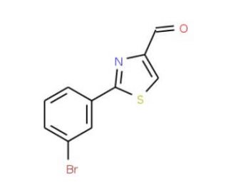 2-(3-bromophenyl)-1,3-thiazole-4-carbaldehyde (CAS 750624-69-2) - chemical structure image