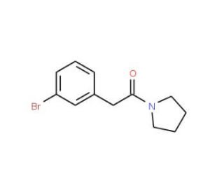 2-(3-Bromophenyl)-1-(pyrrolidin-1-yl)ethanone (CAS 951884-73-4) - chemical structure image