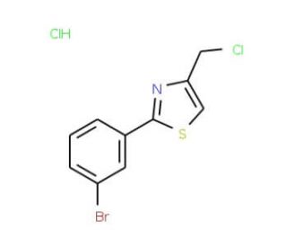 2-(3-bromophenyl)-4-(chloromethyl)-1,3-thiazole hydrochloride - chemical structure image