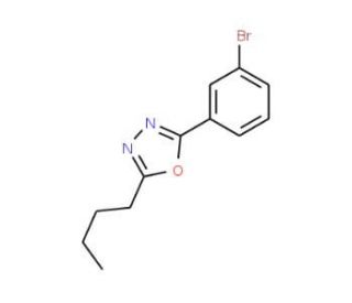 2-(3-Bromophenyl)-5-butyl-1,3,4-oxadiazole (CAS 957065-94-0) - chemical structure image