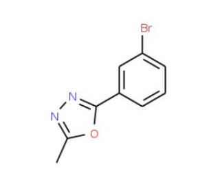 2-(3-Bromophenyl)-5-methyl-1,3,4-oxadiazole (CAS 41491-53-6) - chemical structure image