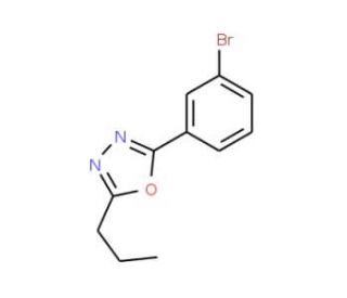 2-(3-Bromophenyl)-5-propyl-1,3,4-oxadiazole (CAS 957065-95-1) - chemical structure image