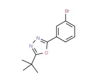 2-(3-Bromophenyl)-5-(tert-butyl)-1,3,4-oxadiazole (CAS 957065-96-2) - chemical structure image