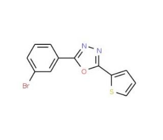 2-(3-Bromophenyl)-5-(thien-2-yl)-1,3,4-oxadiazole (CAS 957065-93-9) - chemical structure image