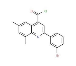 2-(3-bromophenyl)-6,8-dimethylquinoline-4-carbonyl chloride - chemical structure image