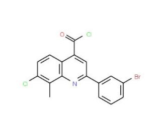 2-(3-bromophenyl)-7-chloro-8-methylquinoline-4-carbonyl chloride - chemical structure image