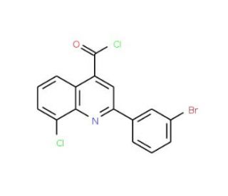 2-(3-bromophenyl)-8-chloroquinoline-4-carbonyl chloride - chemical structure image
