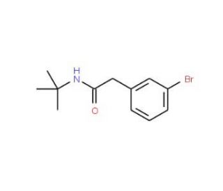 2-(3-Bromophenyl)-N-tert-butylacetamide (CAS 883801-90-9) - chemical structure image