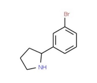 2-(3-bromophenyl)pyrrolidine (CAS 383127-79-5) - chemical structure image