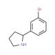 2-(3-bromophenyl)pyrrolidine (CAS 383127-79-5) - chemical structure image