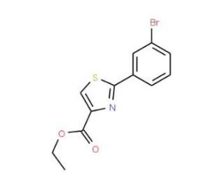 2-(3-Bromophenyl)thiazole-4-carboxylic acid ethyl ester (CAS 786654-97-5) - chemical structure image