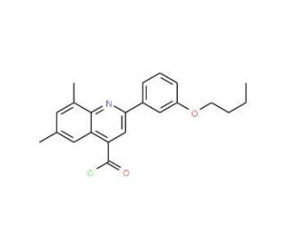 2-(3-butoxyphenyl)-6,8-dimethylquinoline-4-carbonyl chloride - chemical structure image
