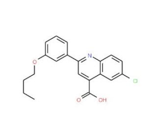 2-(3-Butoxyphenyl)-6-chloroquinoline-4-carboxylicacid - chemical structure image