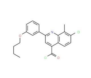 2-(3-butoxyphenyl)-7-chloro-8-methylquinoline-4-carbonyl chloride - chemical structure image