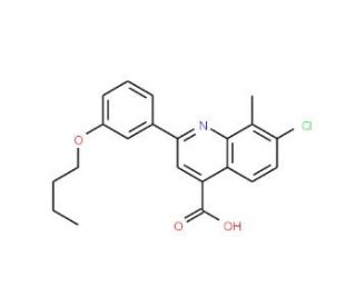 2-(3-Butoxyphenyl)-7-chloro-8-methylquinoline-4-carboxylic acid - chemical structure image