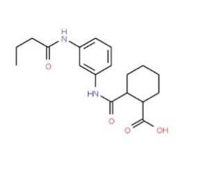 2-{[3-(Butyrylamino)anilino]-carbonyl}cyclohexanecarboxylic acid - chemical structure image