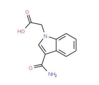 2-(3-carbamoyl-1H-indol-1-yl)acetic acid - chemical structure image