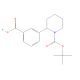 2-(3-Carboxyphenyl)-1-piperidinecarboxylic Acid 1-(1,1-Dimethylethyl) Ester (CAS 908334-24-7) - chemical structure image