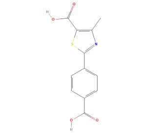 2-[(3-Carboxyphenyl)methyl]-4-thiazolecarboxylic Acid (CAS 1266962-86-0) - chemical structure image
