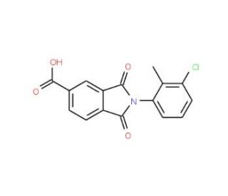 2-(3-chloro-2-methylphenyl)-1,3-dioxoisoindoline-5-carboxylic acid - chemical structure image