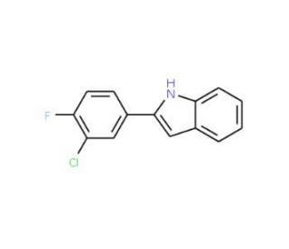 2-(3-Chloro-4-fluorophenyl)indole (CAS 1868-88-8) - chemical structure image