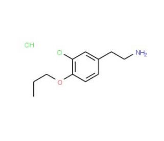 2-(3-Chloro-4-propoxy-phenyl)-ethylamine hydrochloride (CAS 56121-90-5) - chemical structure image