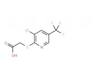 2-{[3-Chloro-5-(trifluoromethyl)-2-pyridinyl]-sulfanyl}acetic acid - chemical structure image