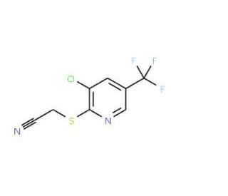 2-{[3-Chloro-5-(trifluoromethyl)-2-pyridinyl]-sulfanyl}acetonitrile (CAS 306976-81-8) - chemical structure image