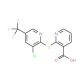 2-{[3-Chloro-5-(trifluoromethyl)-2-pyridinyl]-sulfanyl}nicotinic acid (CAS 303149-99-7) - chemical structure image