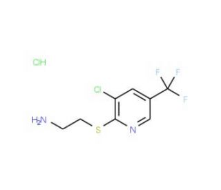 2-{[3-chloro-5-(trifluoromethyl)pyridin-2-yl]thio}ethanamine hydrochloride (CAS 1177351-21-1) - chemical structure image