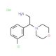 2-(3-Chloro-phenyl)-2-morpholin-4-yl-ethylaminehydrochloride - chemical structure image