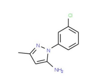 2-(3-Chloro-phenyl)-5-methyl-2H-pyrazol-3-ylamine (CAS 40401-41-0) - chemical structure image
