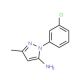 2-(3-Chloro-phenyl)-5-methyl-2H-pyrazol-3-ylamine (CAS 40401-41-0) - chemical structure image