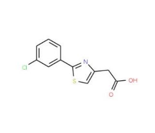 [2-(3-Chloro-phenyl)-thiazol-4-yl]-acetic acid (CAS 17969-26-5) - chemical structure image