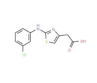 [2-(3-Chloro-phenylamino)-thiazol-4-yl]-acetic acid - chemical structure image