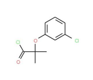 2-(3-chlorophenoxy)-2-methylpropanoyl chloride - chemical structure image