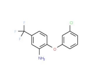 2-(3-Chlorophenoxy)-5-(trifluoromethyl)aniline - chemical structure image