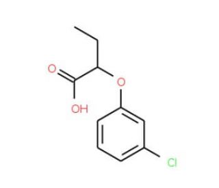 2-(3-Chlorophenoxy)butanoic acid - chemical structure image