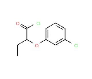 2-(3-chlorophenoxy)butanoyl chloride - chemical structure image