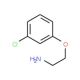 [2-(3-Chlorophenoxy)ethyl]amine (CAS 6488-00-2) - chemical structure image