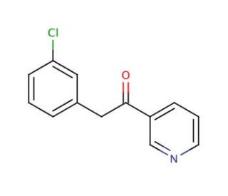2-(3-Chlorophenyl)-1-(3-pyridinyl)-1-ethanone (CAS 31251-55-5) - chemical structure image