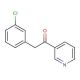 2-(3-Chlorophenyl)-1-(3-pyridinyl)-1-ethanone (CAS 31251-55-5) - chemical structure image