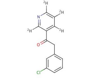 2-(3-Chlorophenyl)-1-(3-pyridinyl-d4)-1-ethanone - chemical structure image